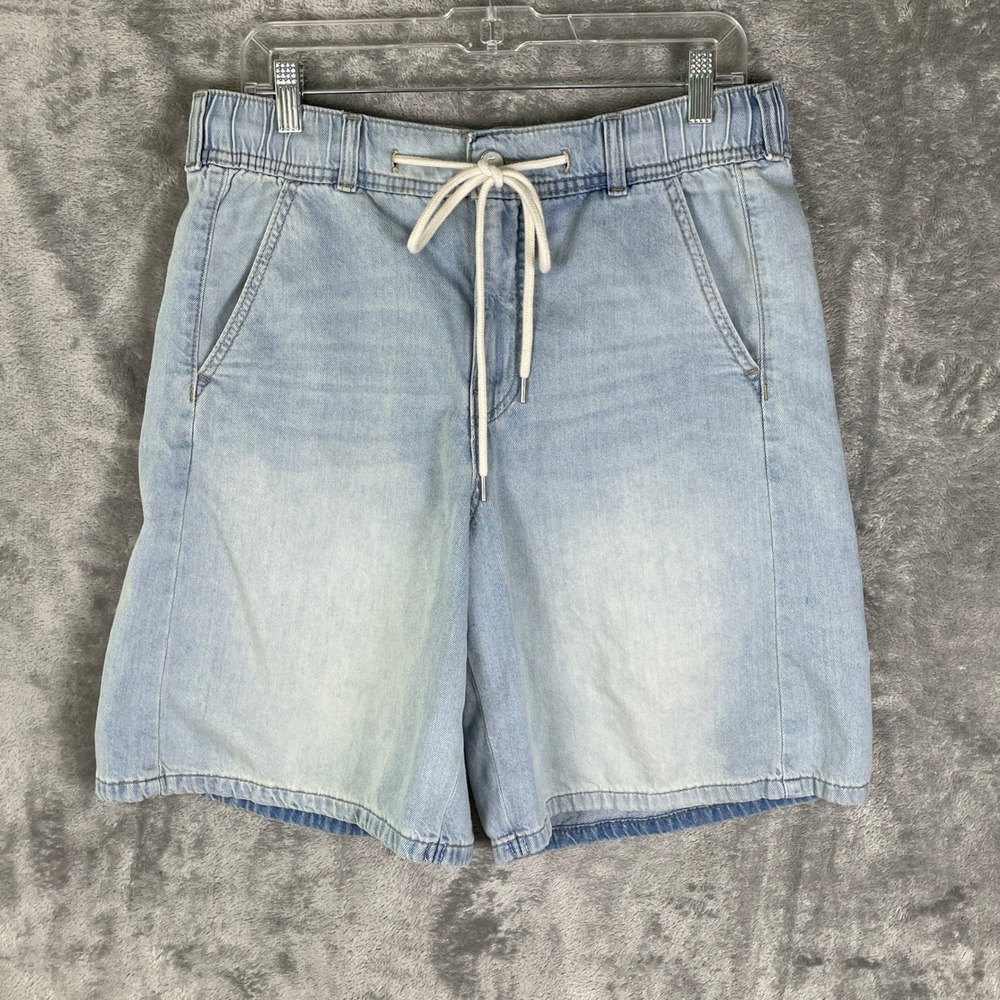 Pilcro Denim Shorts Womens Medium Light Blue Good Elastic Drawstring OB2438169